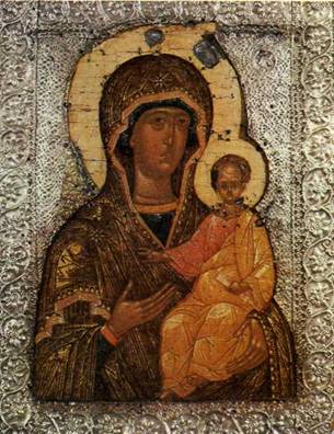 Икона «Богоматерь Одигитрия». Конец XIV —начало XVв.