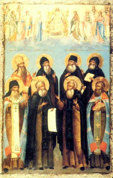 Икона Собора Радонежских святых. XVIII в.