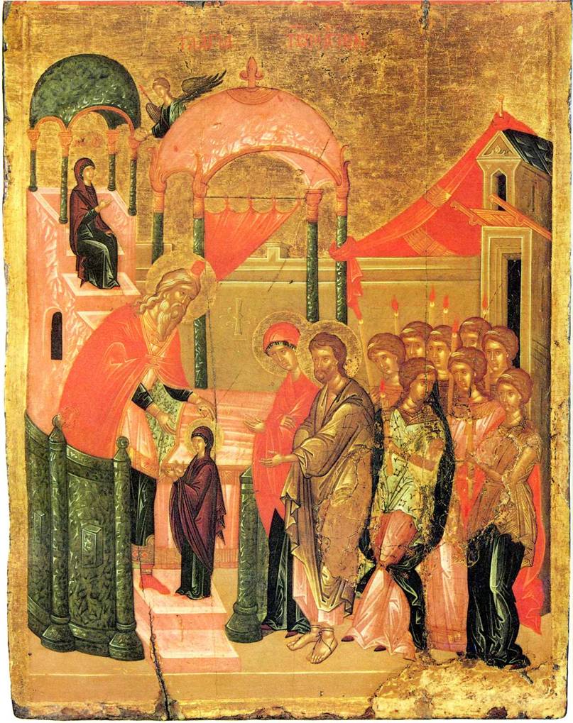 Икона «Введение во храм Пресвятой Богородицы». XVI в. ЦАК МДА.