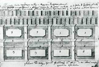 «Рисунок как городскую стену с наружи раскрашивать». 1780