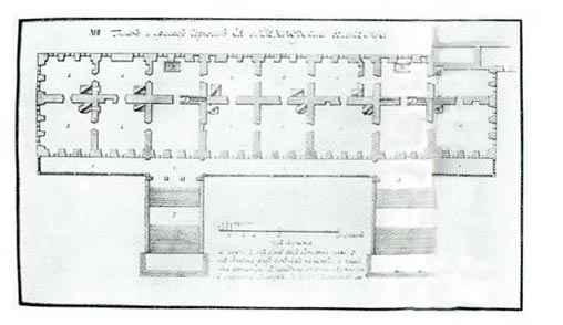 Царские Чертоги. План второго этажа. Чертеж XVIII в.