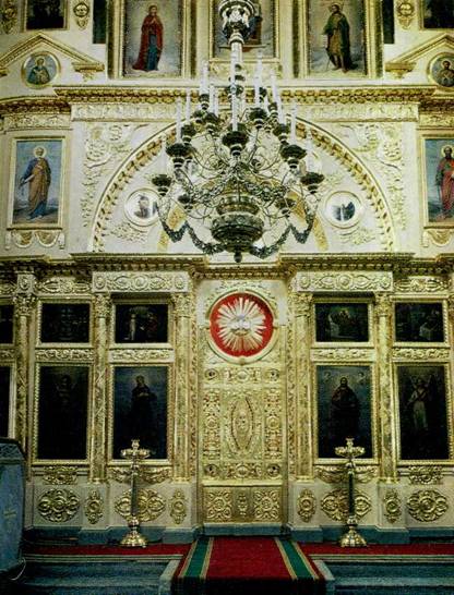 Иконостас надвратной церкви Иоанна Предтечи. 1872
