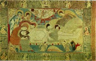 Положение во гроб. Плащаница. Шитье. 1561. Мастерская Старицких